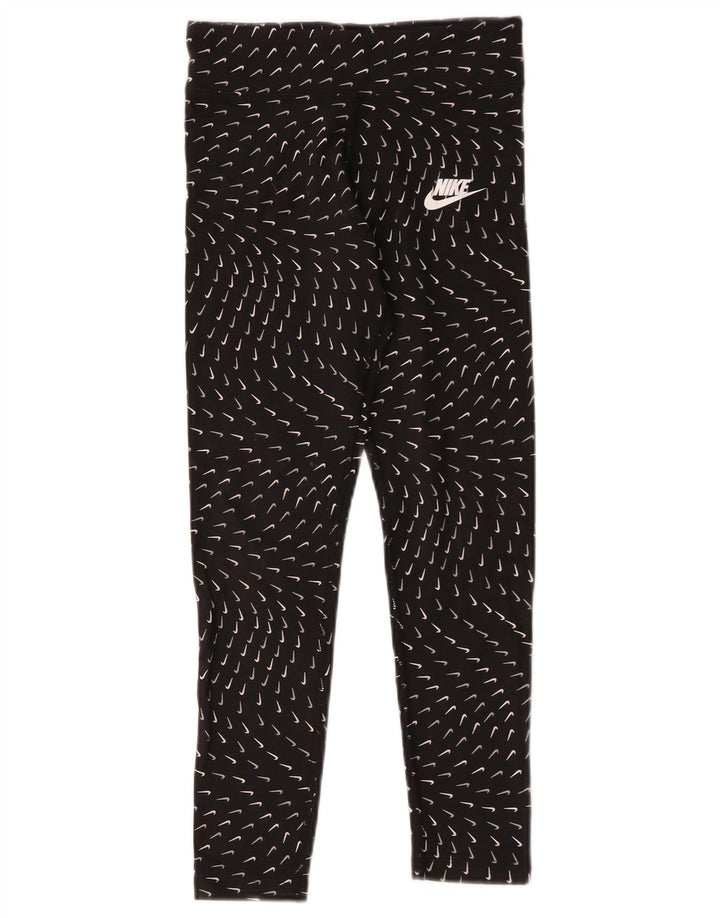 Nike piger grafiske leggings 10-11 år medium sort bomuld
