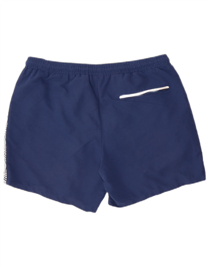 UMBRO Mens Graphic Sport Shorts 2XL Navy Blue Polyester