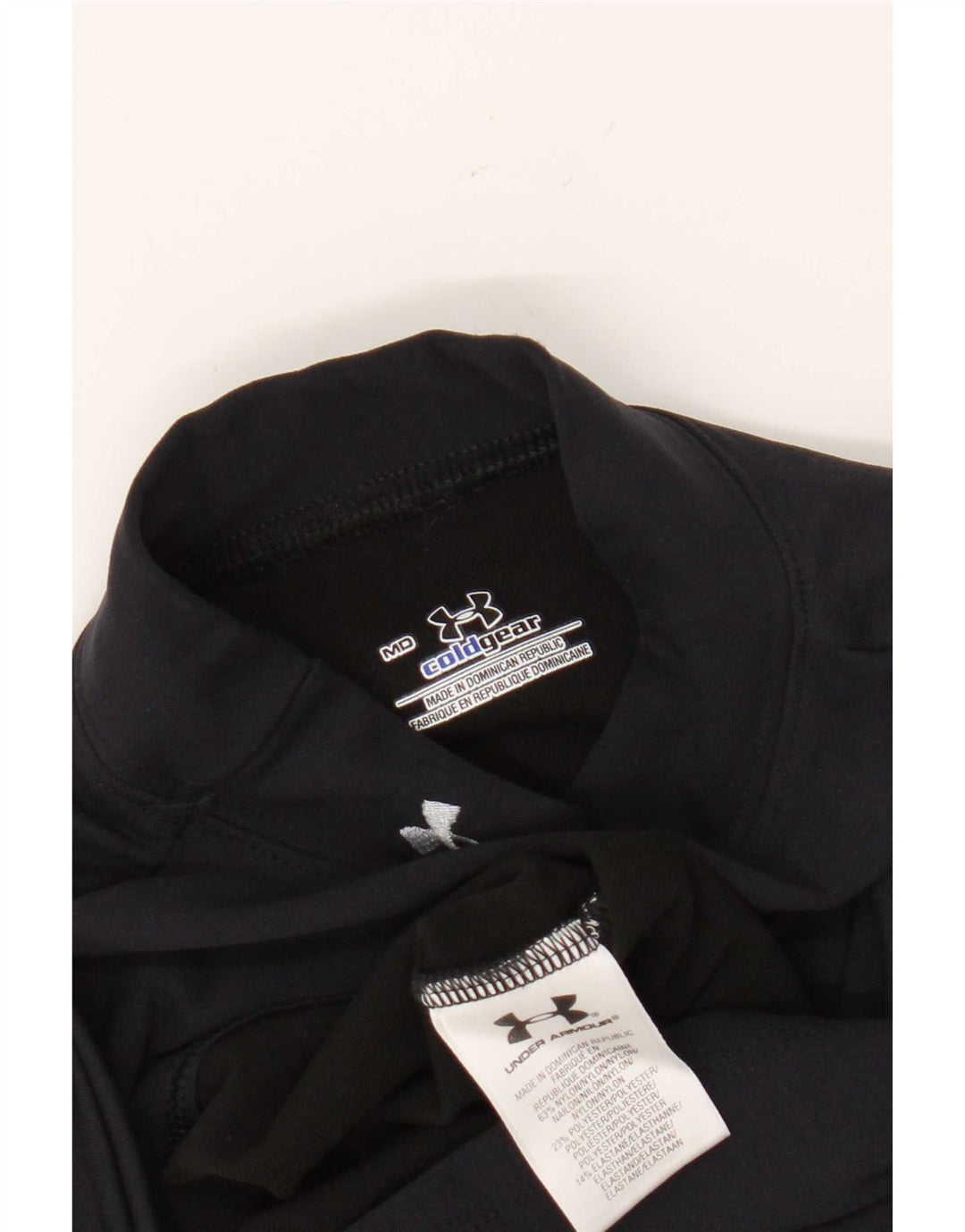 Under Armour Dame Cold Gear Top Langærmet UK 12 Medium Sort Nylon