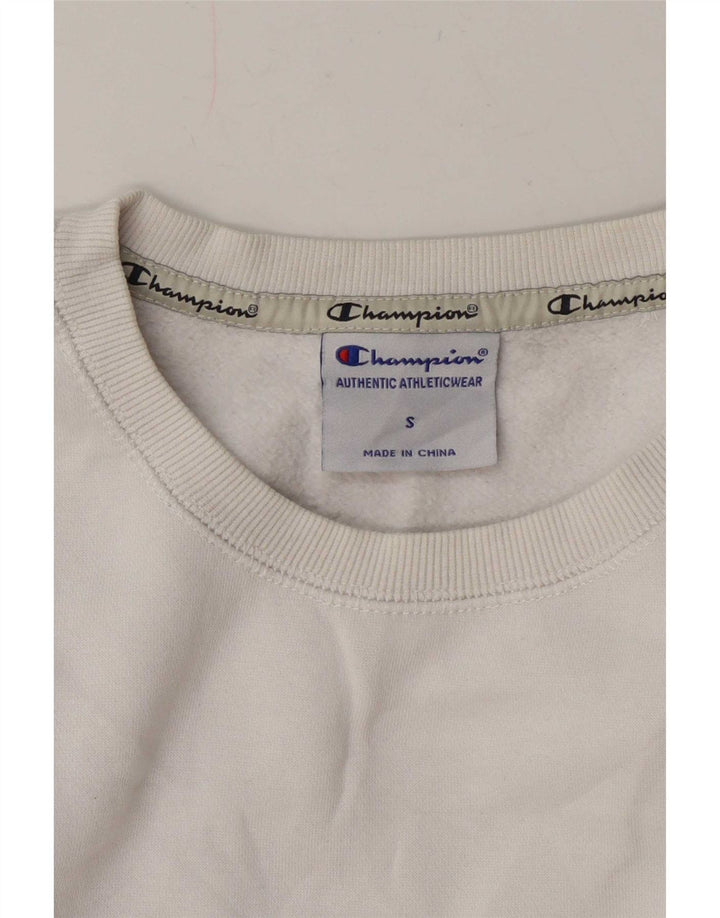 Champion Herre Grafisk Sweatshirt Jumper Lille Hvid Bomuld
