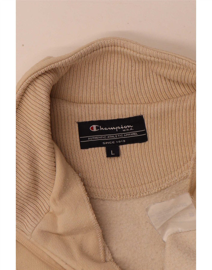 Champion Herre Sweatshirt Jumper Stor Beige Bomuld