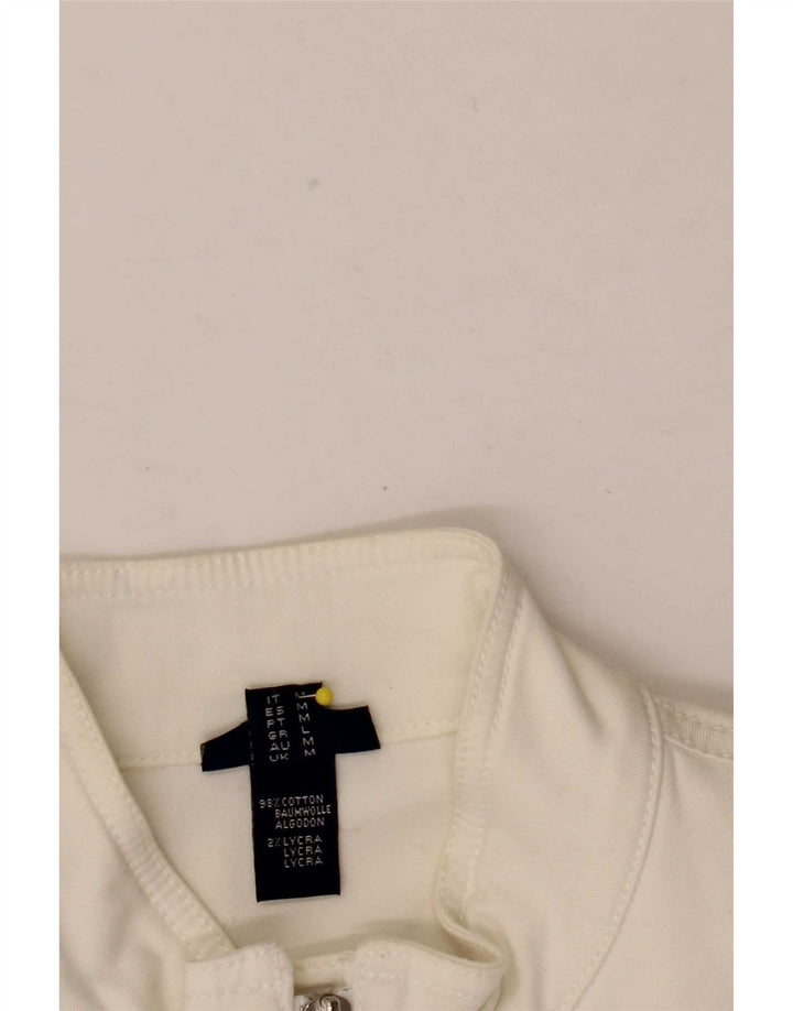 Gant Bomberjakke til kvinder UK 12 Medium White Bomuld