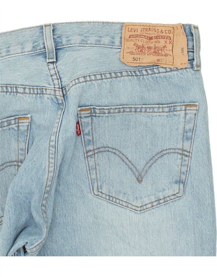 LEVI'S Herre 501 Straight Jeans W32 L32 Blå Bomuld