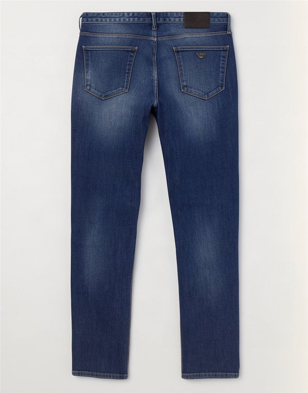 Emporio Armani Herre Slim Jeans W32 L33 Blå Bomuld