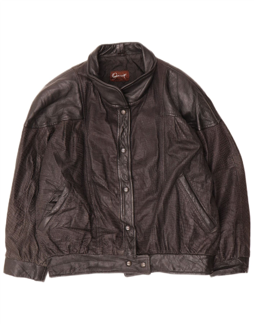 Vintage læderjakke til kvinder IT 44 Medium sort læder