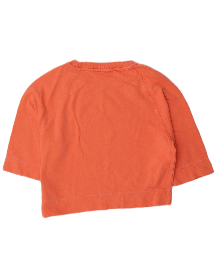 Tommy Hilfiger dame sweatshirt med 3/4 ærmer UK 14 Medium Orange