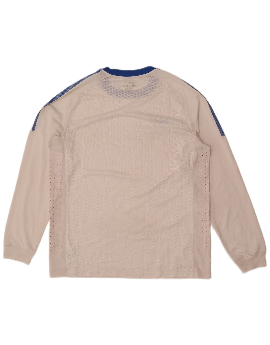 Nike Herre Dri Fit Top Langærmet Stor hvid Colourblock Polyester