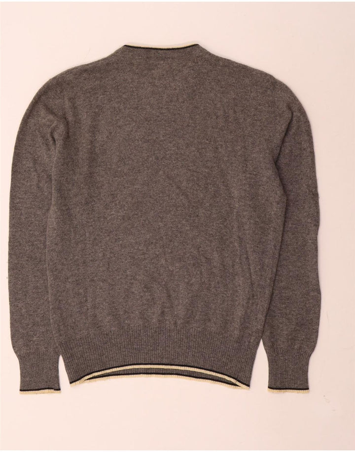 North Sails Herre Graphic Crew Neck Jumper Sweater Medium Grey Flecked Wool