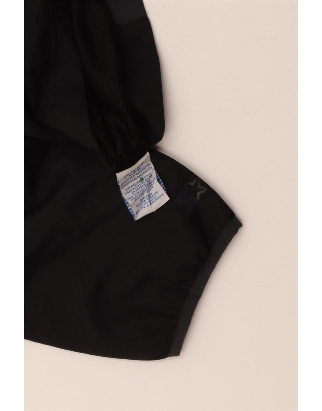 STARTER Mens Hooded Rain Jacket UK 42 XL Black Colourblock