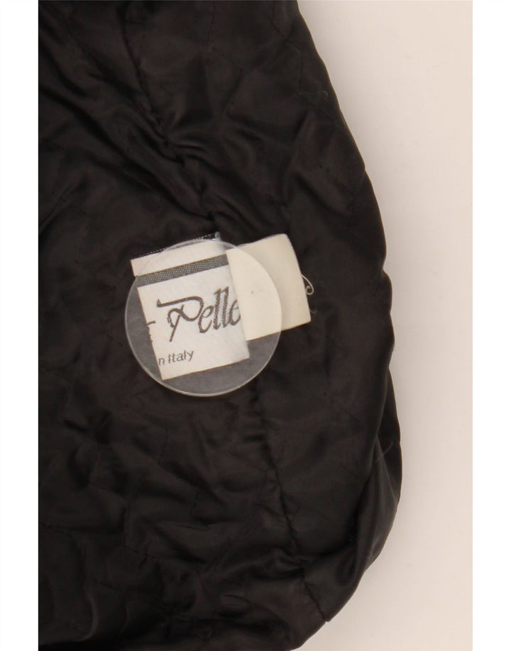 Vintage herre læderjakke IT 52 XL sort læder