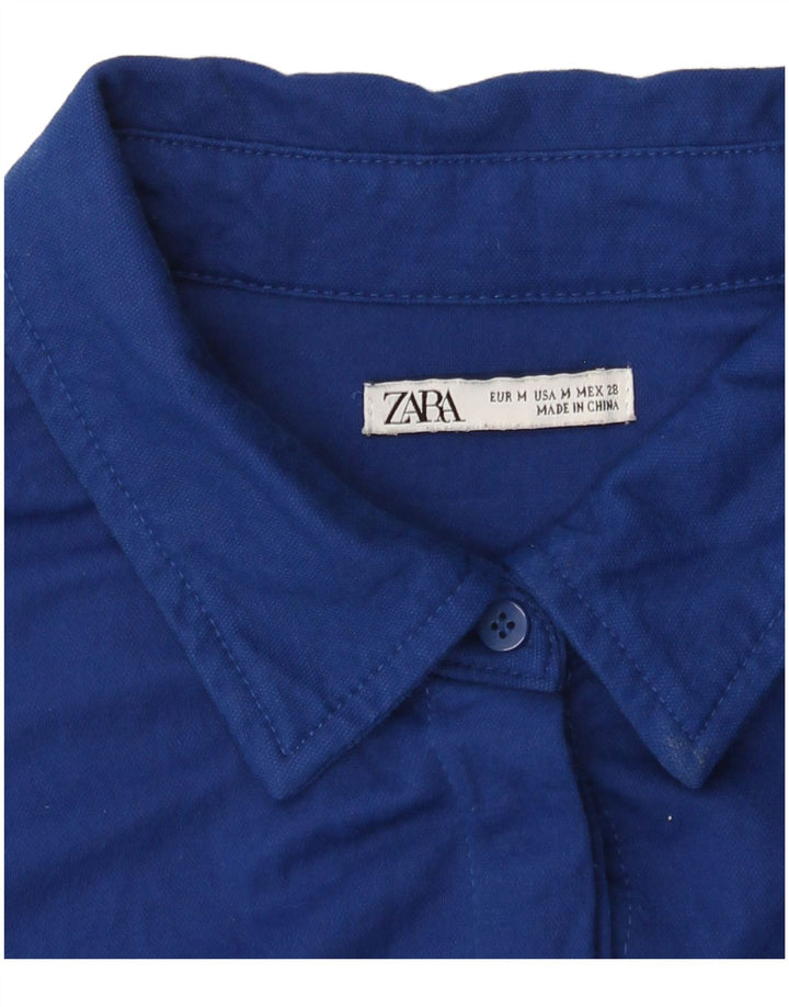 Zara skjortekjole til kvinder UK 14 Medium Blue