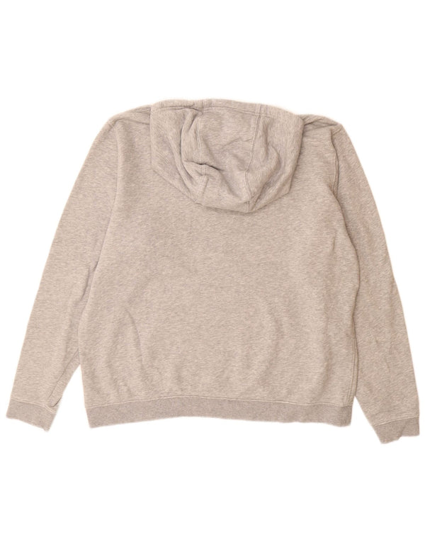 NIKE Mens Moeller Graphic Hoodie Jumper Large Grey Cotton