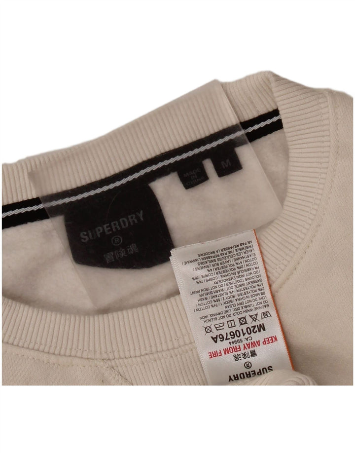 Superdry Grafisk Sweatshirt-trøje til mænd Medium Off White Bomuld
