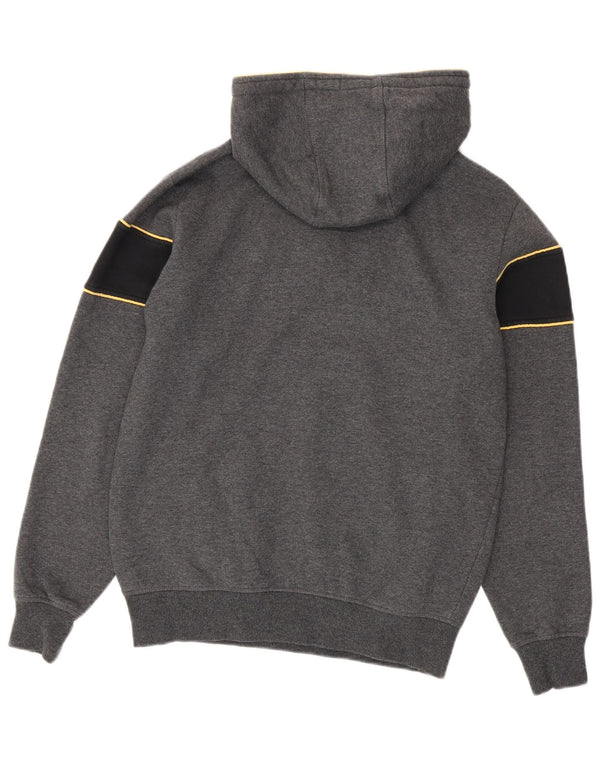 Ellesse Herre grafisk lynlås hættetrøje Jumper Medium Grå Colourblock Bomuld