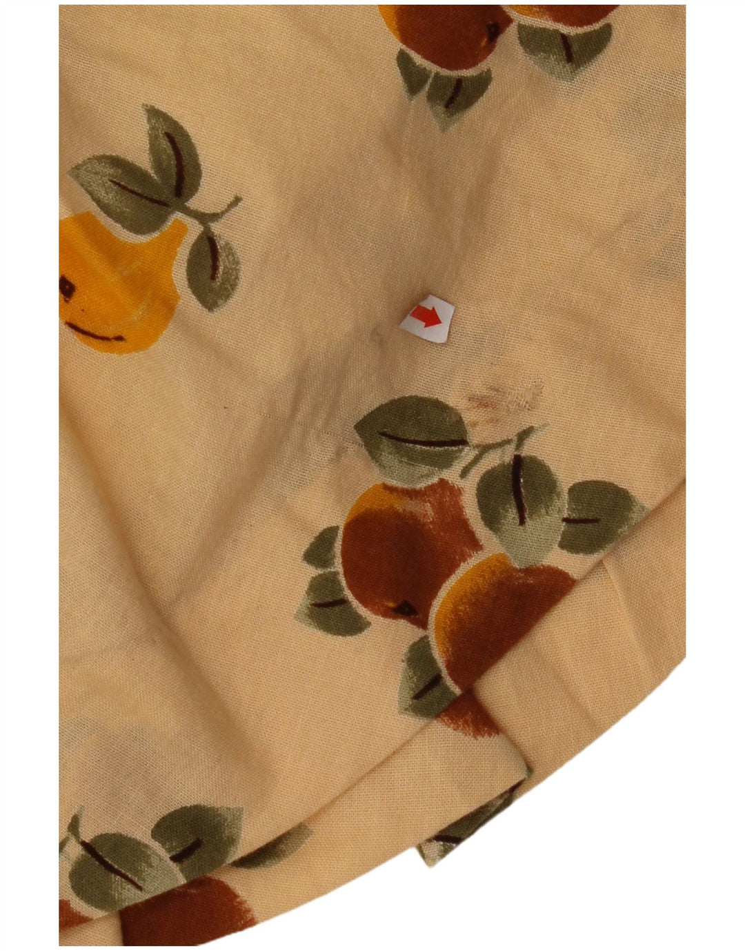 VINTAGE kvinders abstrakt mønster plisseret A-line nederdel W24 XS Beige