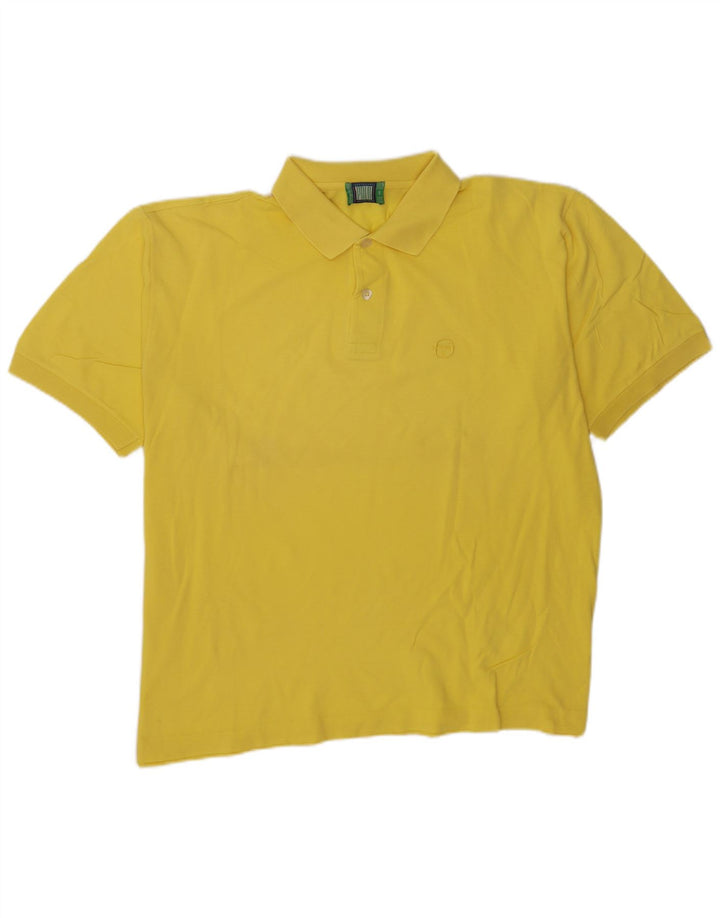 Sergio Tacchini herre poloshirt 2XL gul bomuld