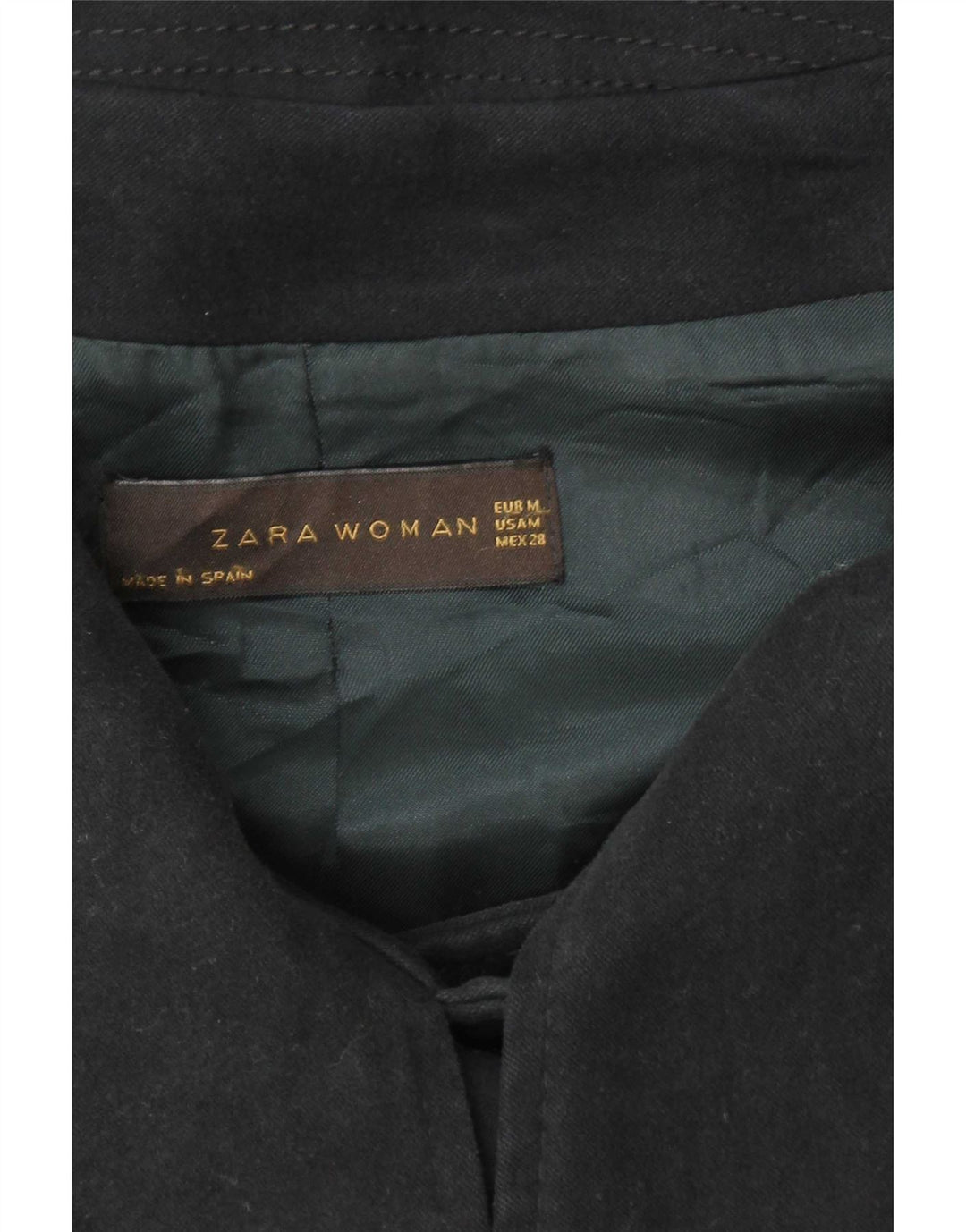 Zara Dame 2 Button Blazer Jacket UK 14 Medium Black