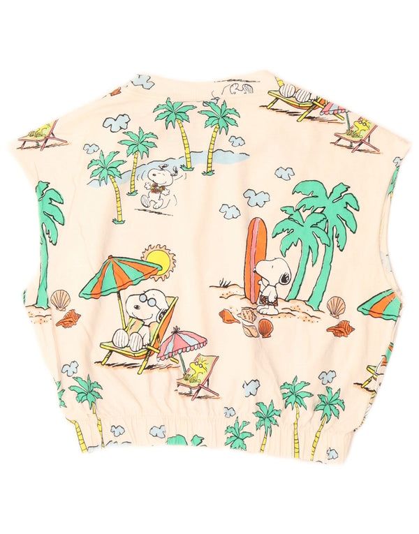 Zara Girls Peanuts Grafisk T-Shirt Top 11-12 år Off White Hawaiian