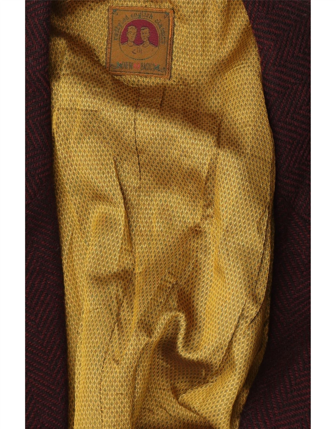 Vintage herre 2-knaps blazerjakke UK 42 XL Burgundy sildeben
