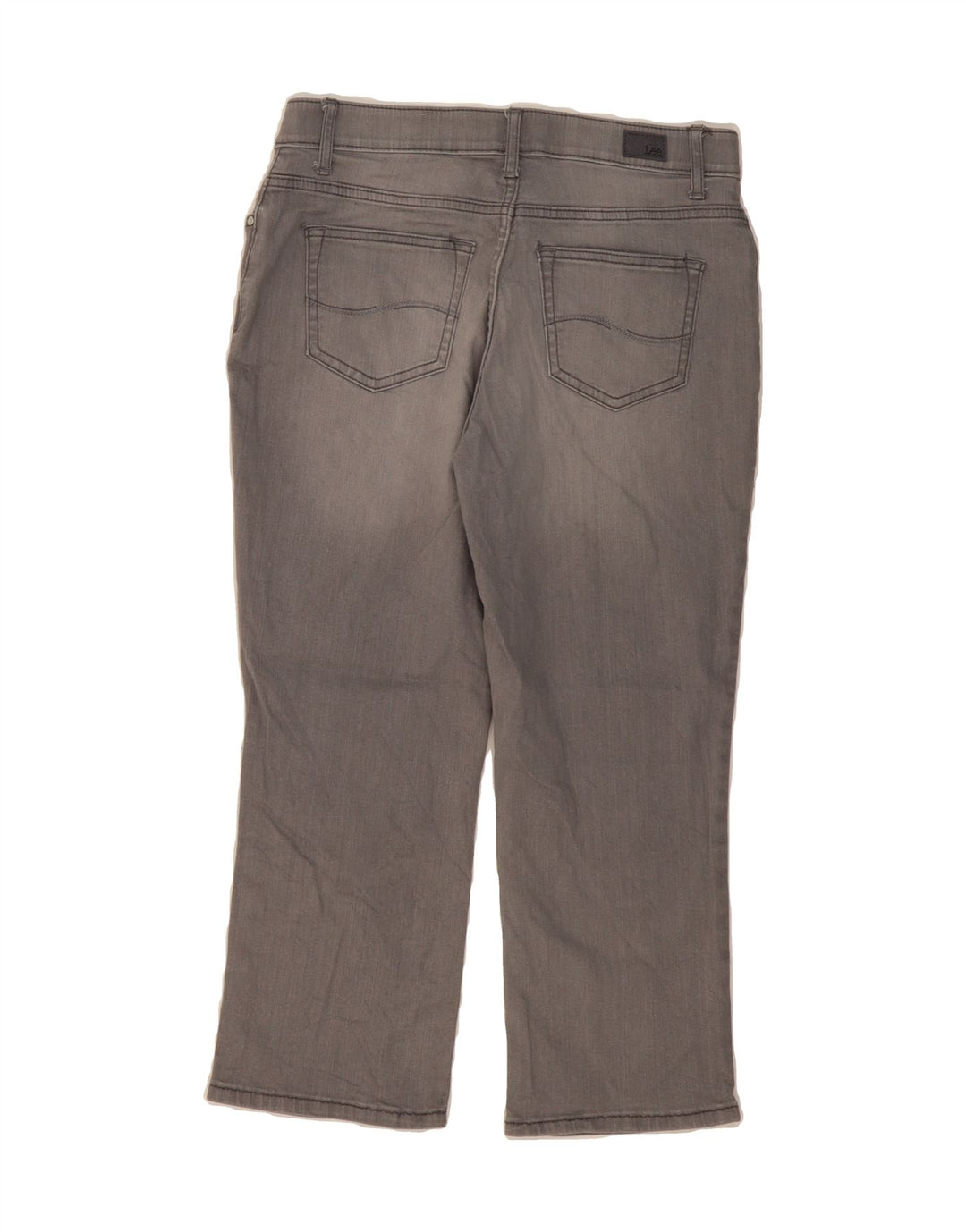 LEE Womens Regular Fit Mid Rise Capri Jeans US 4 Small W27 L22 Grey Cotton Vintage Lee and Second-Hand Lee from Messina Hembry 