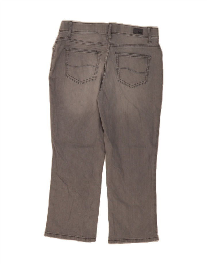 LEE Womens Regular Fit Mid Rise Capri Jeans US 4 Small W27 L22 Grey Cotton Vintage Lee and Second-Hand Lee from Messina Hembry 