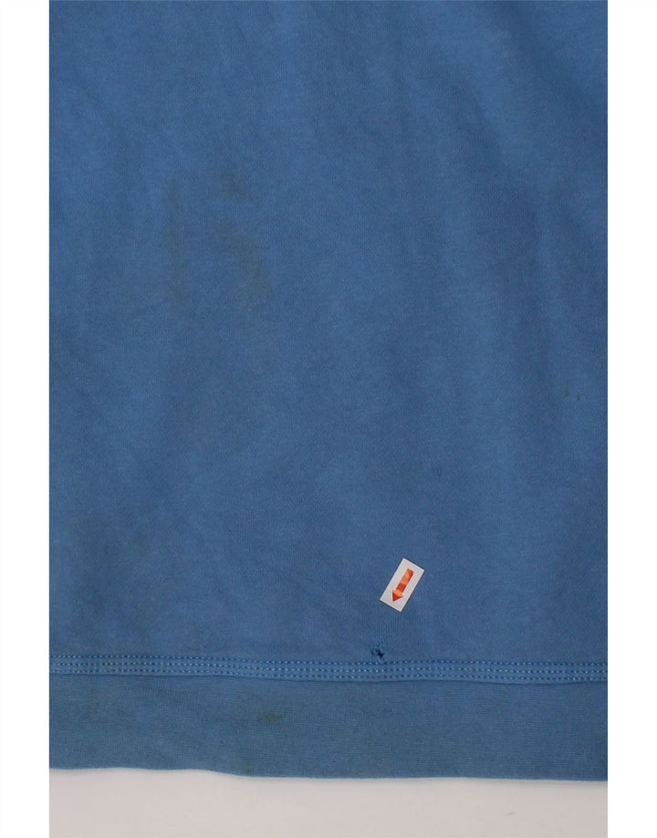 NIKE Boys Hoodie Jumper 10-11 Years Medium Blue Cotton