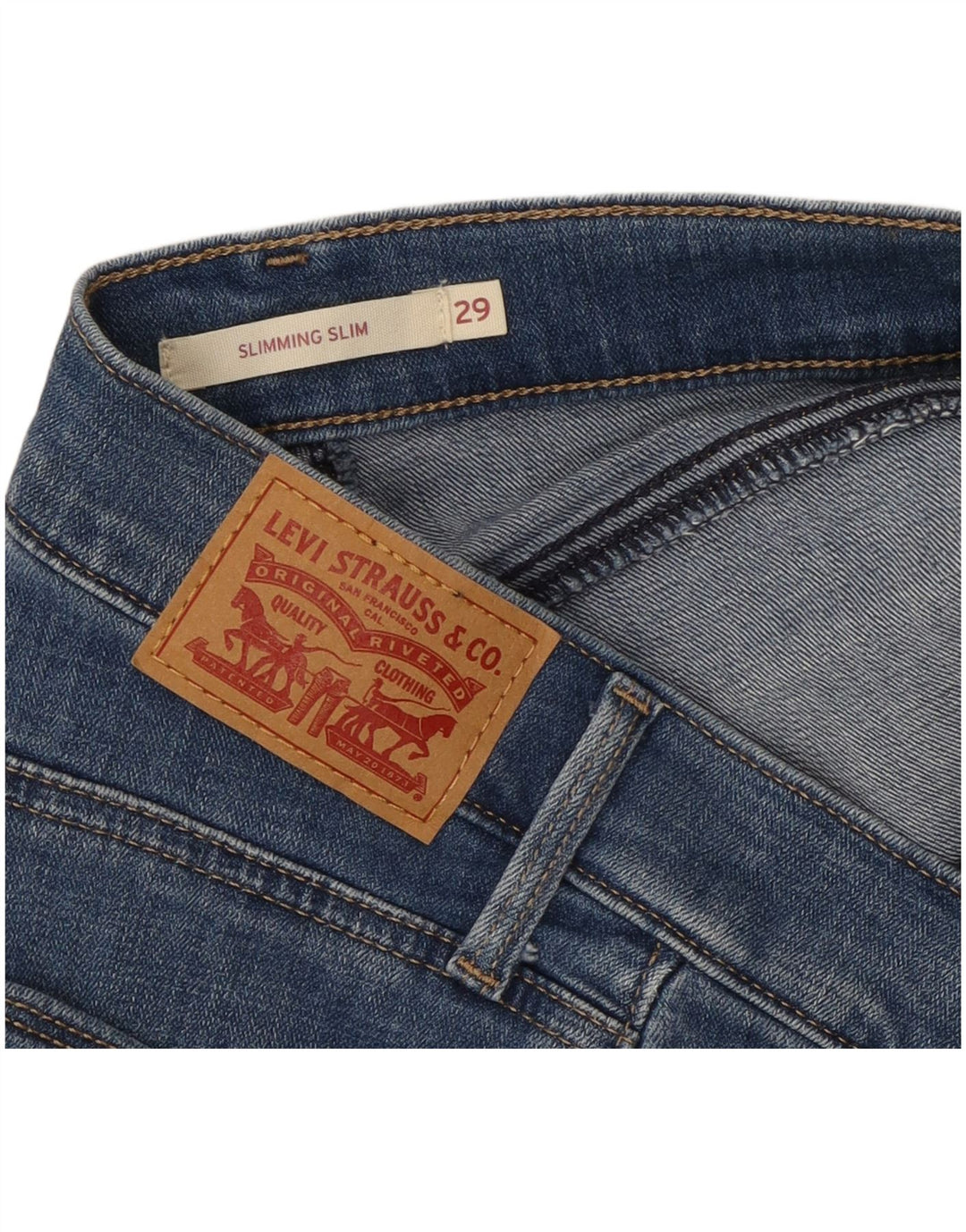 LEVI'S Kvinder Slankende Slim Jeans W29 L25 Blå