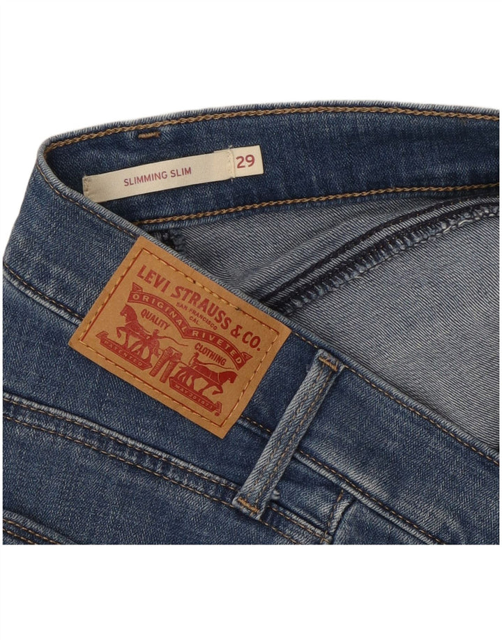 LEVI'S Kvinder Slankende Slim Jeans W29 L25 Blå