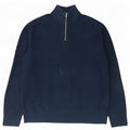 Marks & Spencer Herre Zip Neck Jumper Sweater 3XL Navy Blue Polyester