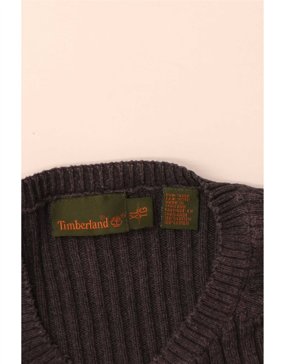Timberland Herre Boat Neck Jumper Sweater XL Grå Bomuld