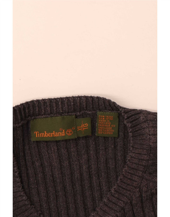 Timberland Herre Boat Neck Jumper Sweater XL Grå Bomuld