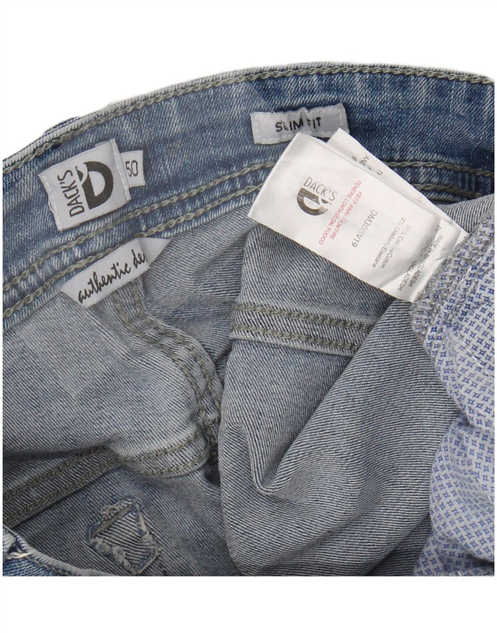 DACK'S Herre Slim Jeans IT 50 Large W34 L31 Blå Bomuld