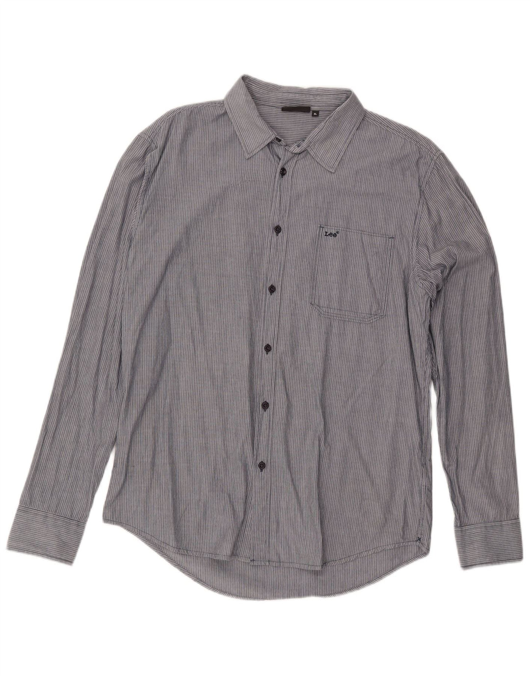 Lee herreskjorte XL grå nålestribet bomuld