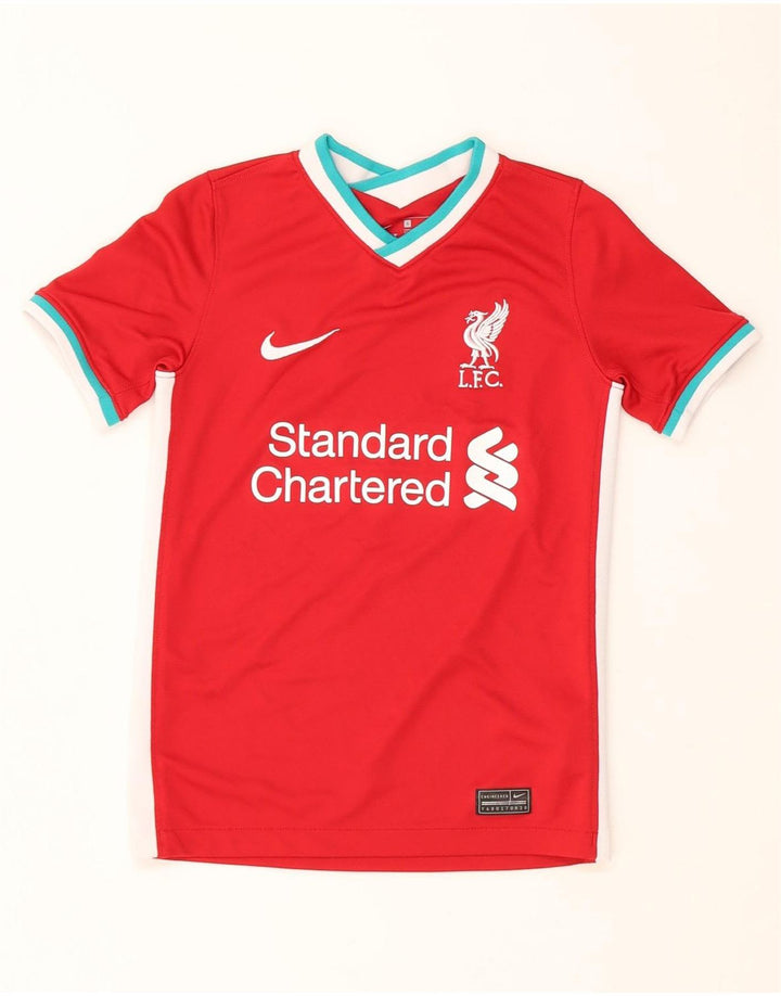 NIKE drenge Liverpool grafisk T-shirt top 8-9 år Lille rød farveblok