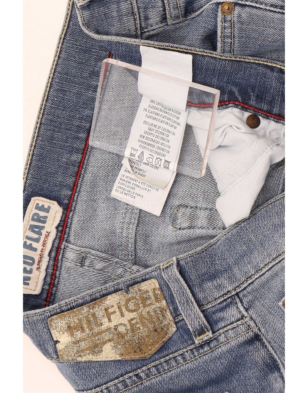 Tommy Hilfiger Dame Flared Jeans W31 L30 Blå Bomuld