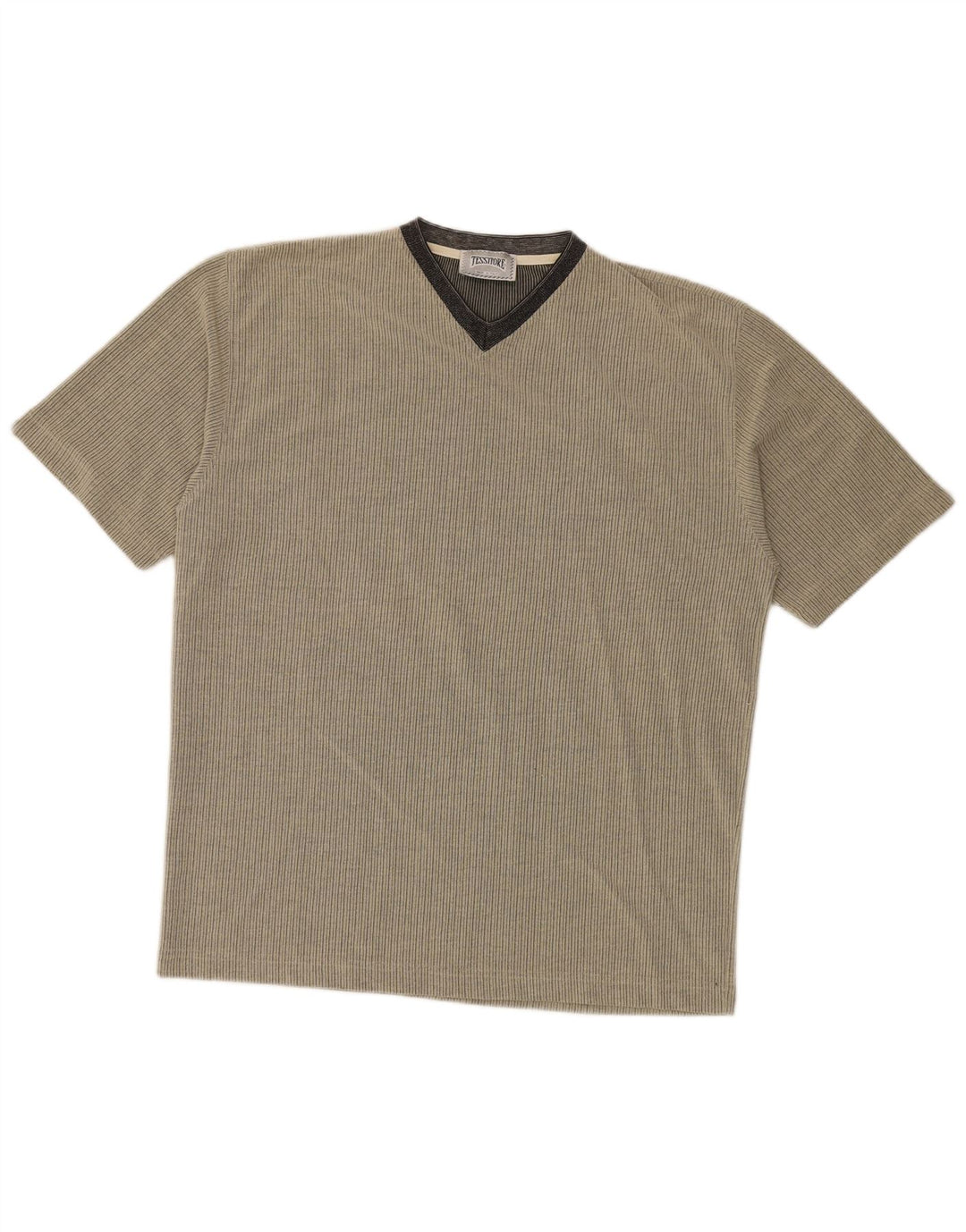 Tessitore Herre T-Shirt Top Stor Grå Nålestribe