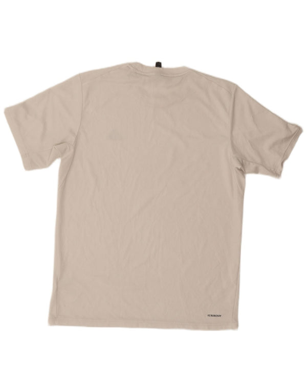 Adidas Herre Aeroready T-Shirt Top Medium White Polyester