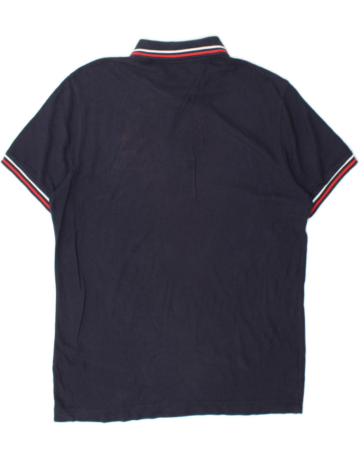 LOTTO Mens Polo Shirt XL Navy Blue Cotton Vintage Lotto and Second-Hand Lotto from Messina Hembry 