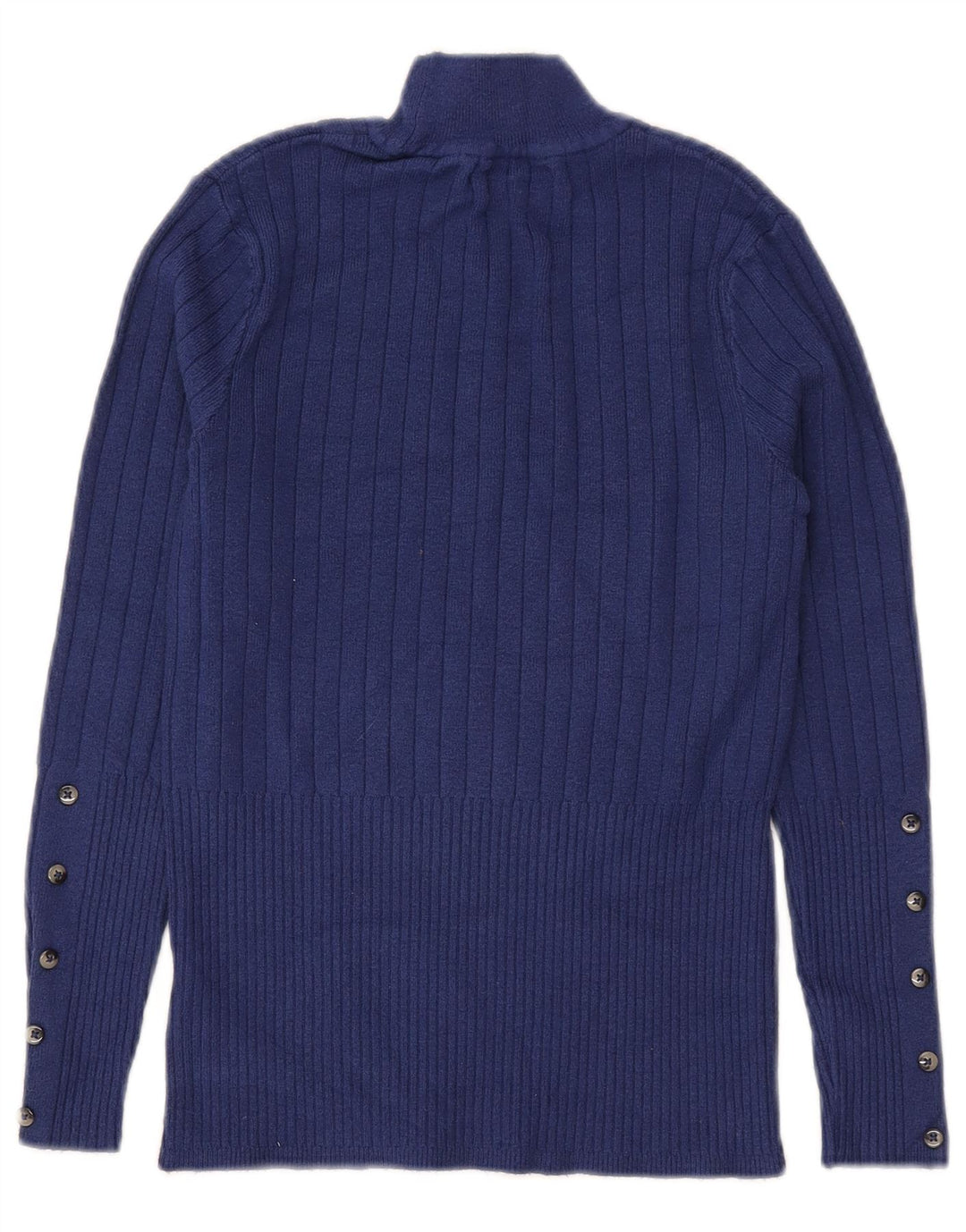 Marks & Spencer Dame Turtle Neck Jumper Sweater UK 10 Small Blue Viscose