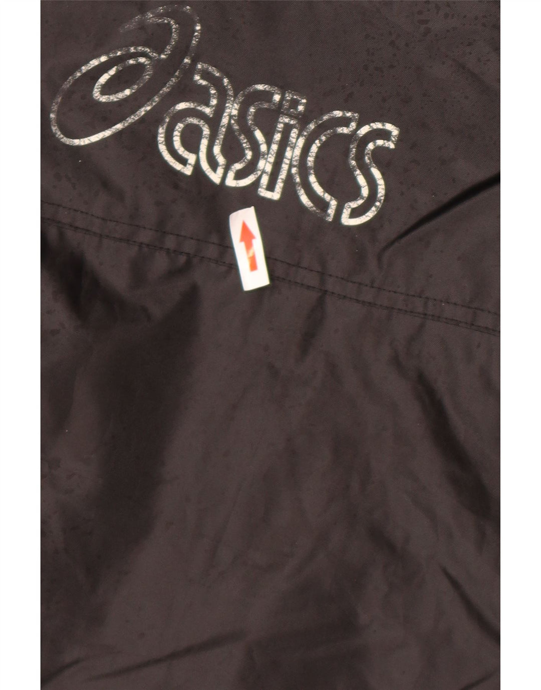 Asics Herre Graphic Windbreaker Jacket UK 40 Large Black Polyester
