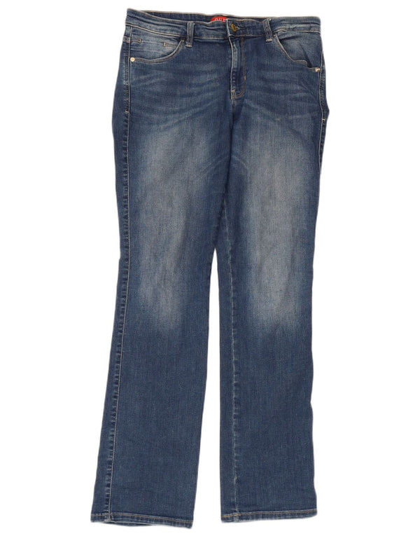 Guess Dame Mid Rise Straight Jeans W31 L31 Blå Bomuld
