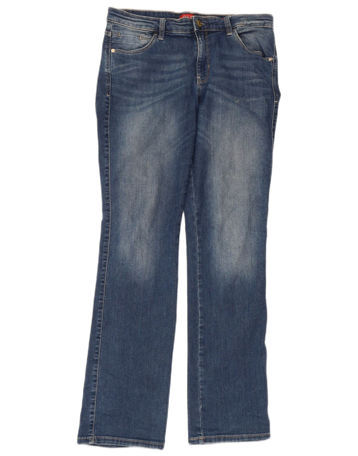 Guess Dame Mid Rise Straight Jeans W31 L31 Blå Bomuld