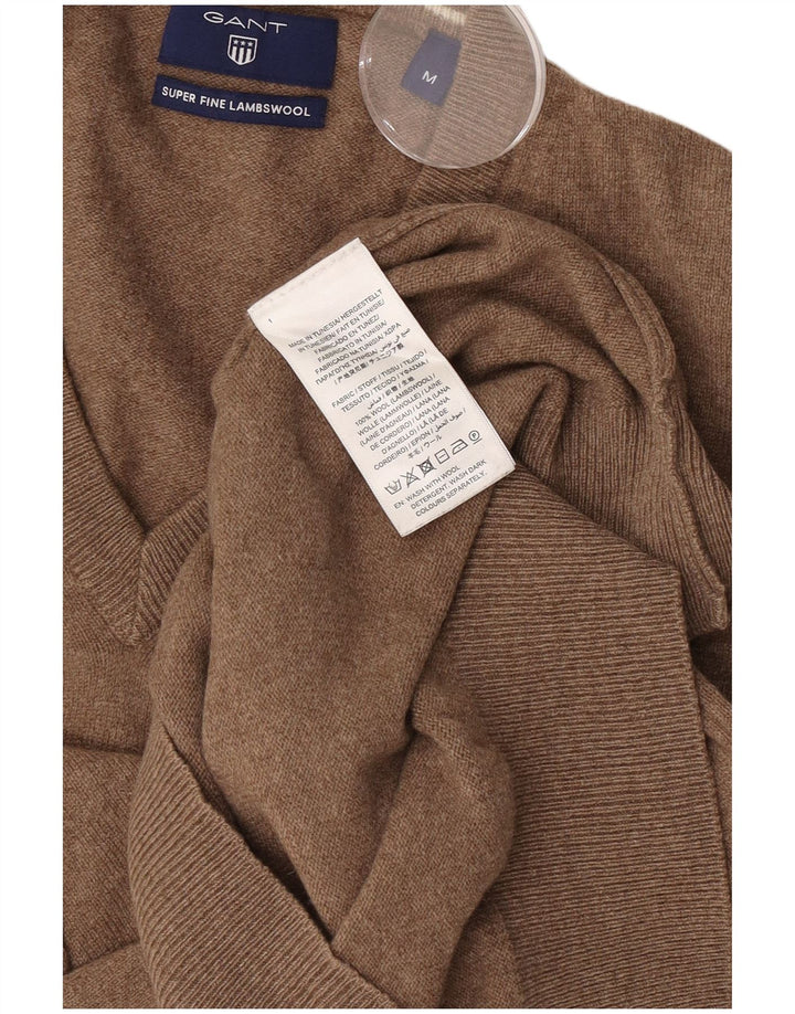 Gant Herre V-hals sweater Medium brun lammeuld