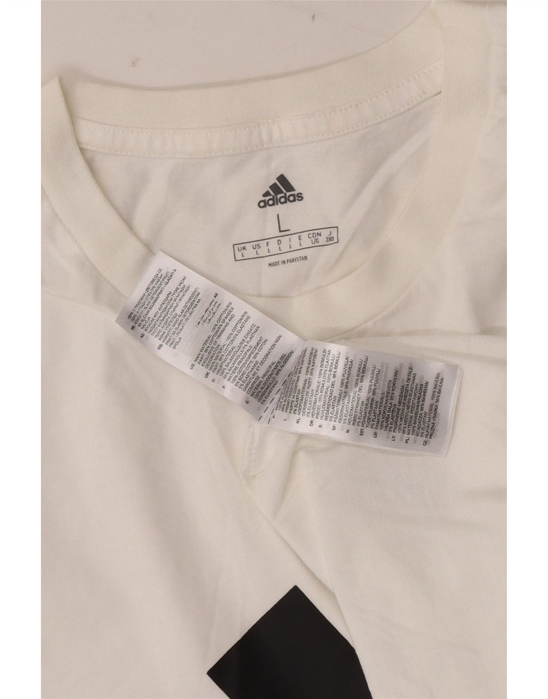 ADIDAS Grafisk T-shirt top til mænd, stor hvid bomuld