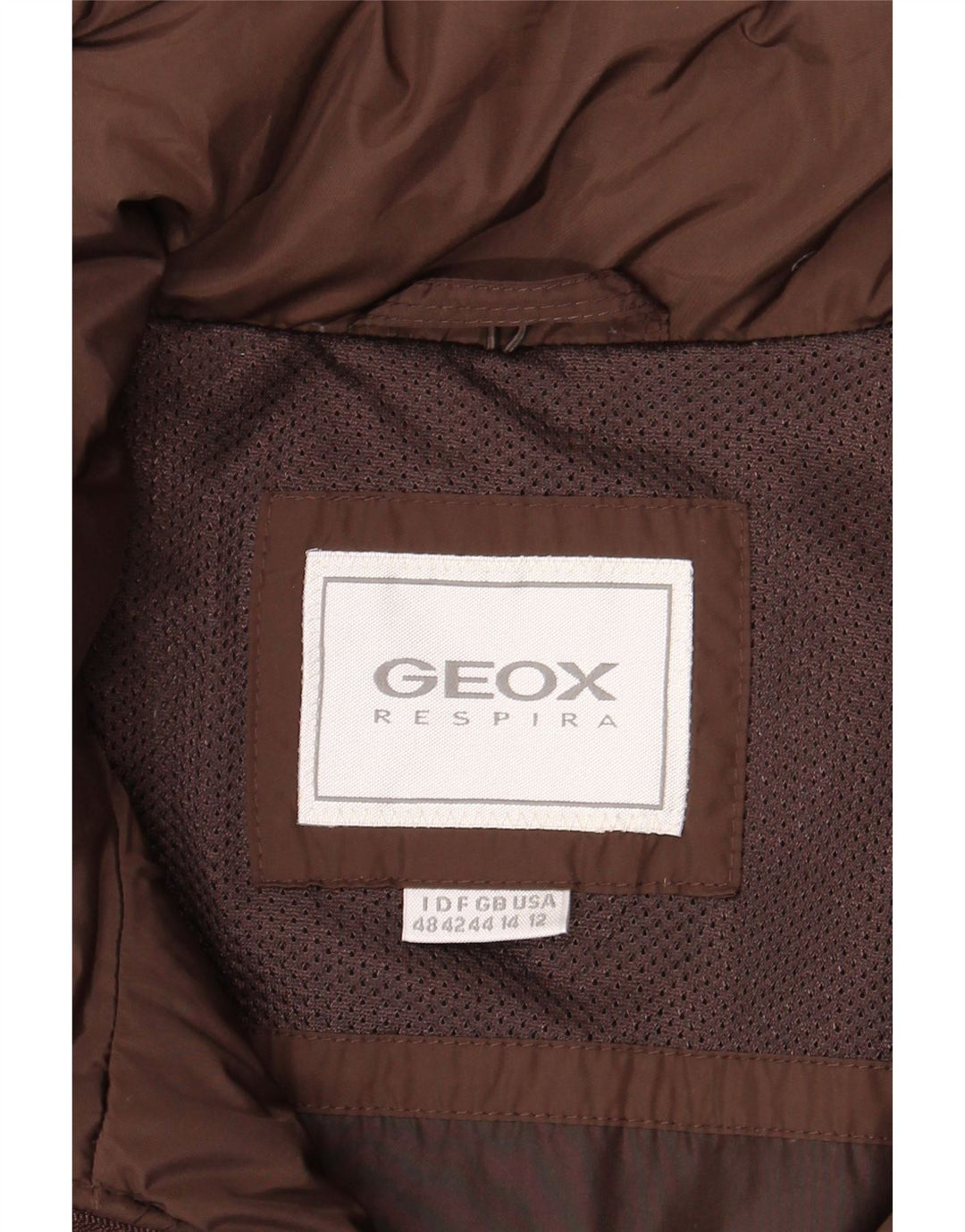 GEOX Womens Respira Polstret Frakke UK 14 Large Brown