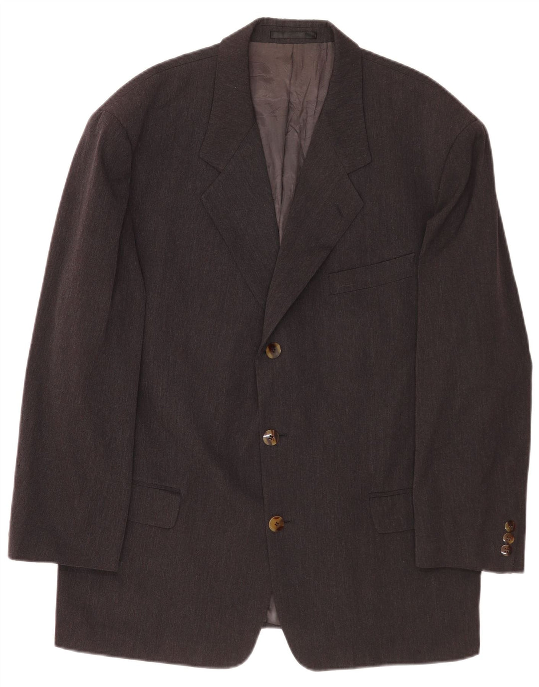 Hugo Boss Herre 3-knaps blazerjakke EU 54 2XL Grå Virgin Wool
