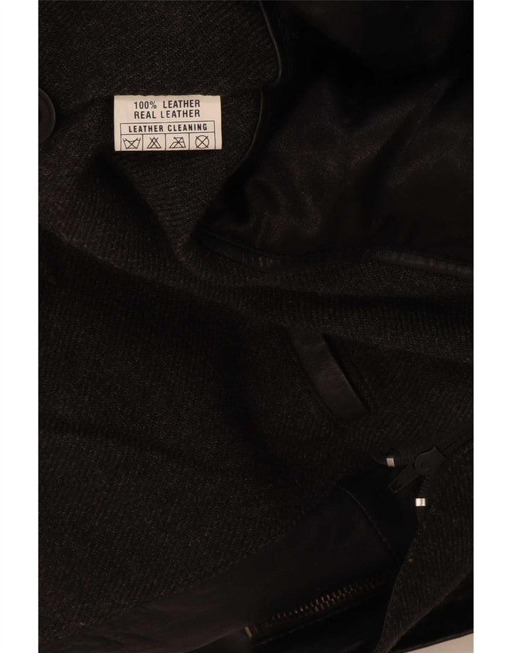 Vintage herre læderjakke UK 44 2XL Sort