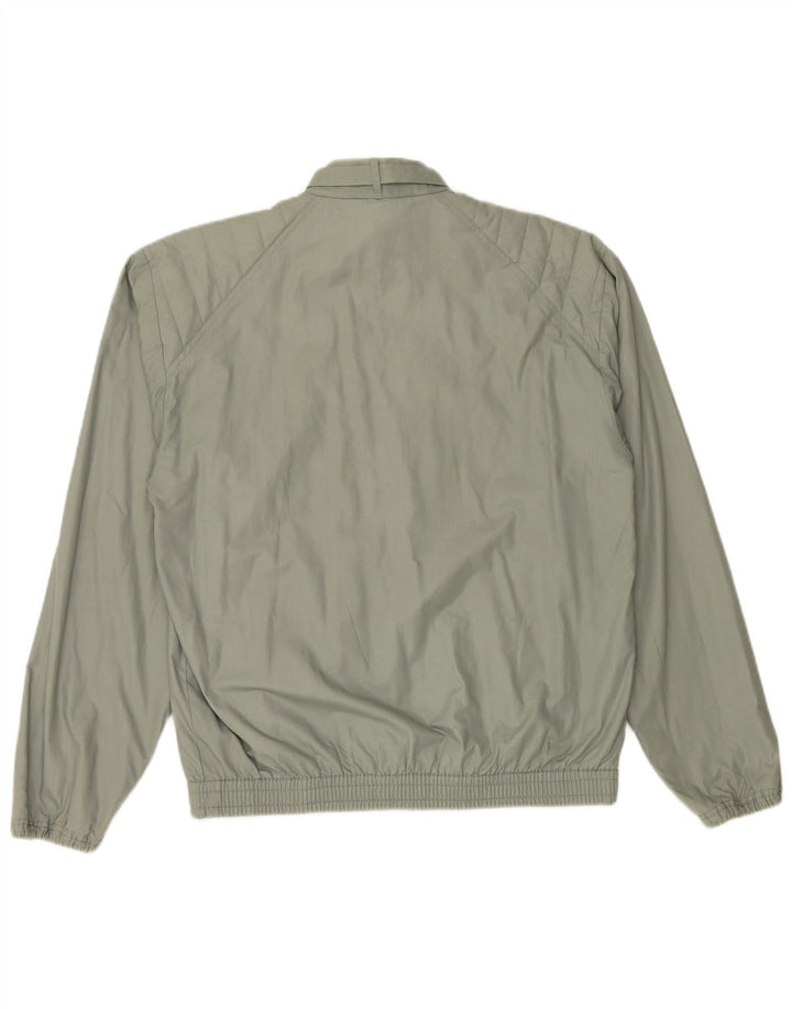 VINTAGE Mens Tracksuit Top Jacket Medium Green Synthetic
