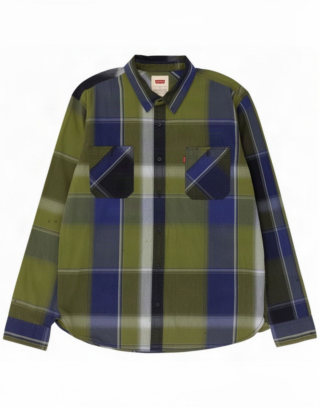 Levi's Herreskjorte XL Grøn Plaid Bomuld