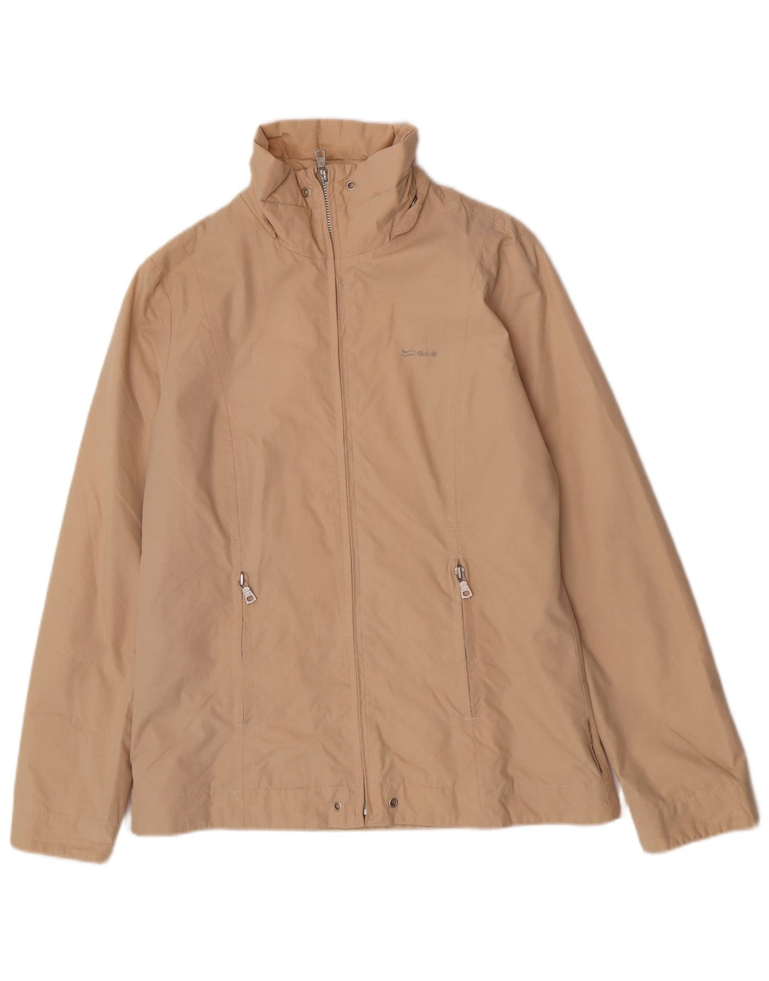 Gas Dame Regular Fit Windbreaker Jacket UK 16 Large Beige Bomuld